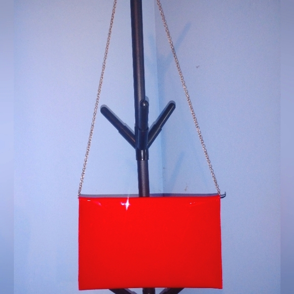 ♥️ NWOT Womens JNB Vintage 80s Style Large Red Envelope Style Crossbody Purse - Picture 2 of 4